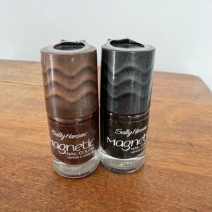 Sally Hansen Magnetic Nail Color 0.31oz Gold Graphite New 2pc Set 901 908